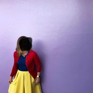 Yellow Lularoe Madison Skirt